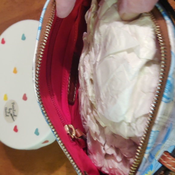 Dooney & Bourke Blue Floral Women's Bag Coated Canvas With Leather - Picture 5 of 12